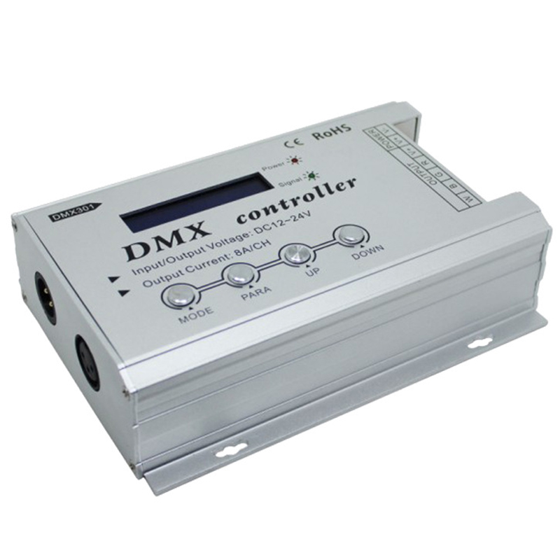 DMX301 4 Channel With LCD Display 12-24V Low Voltage DMX Controller